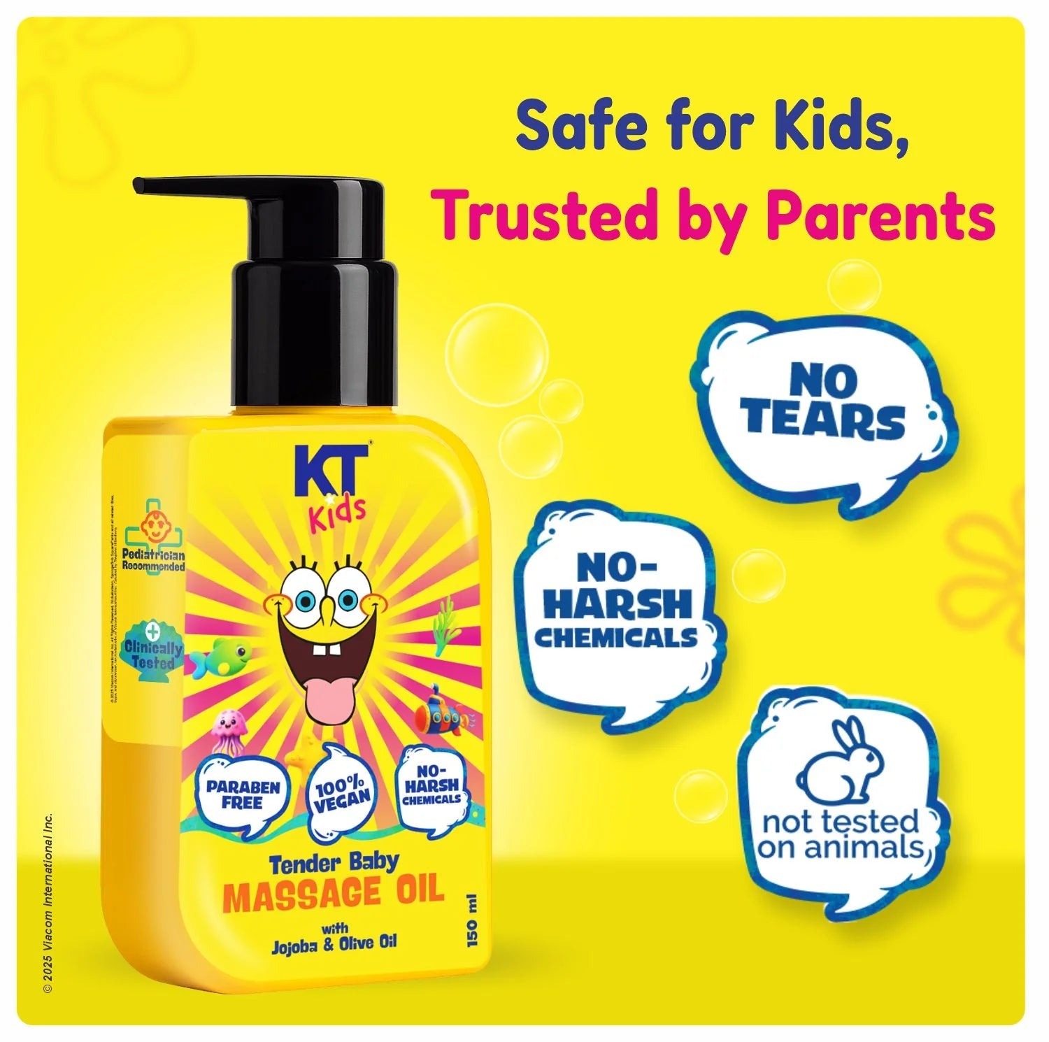 Tender Kids Massage Oil for Boys & Girls (3+ Years) | Soothing, Nourishing & Lightweight Daily Care | 150ml KT KIDS