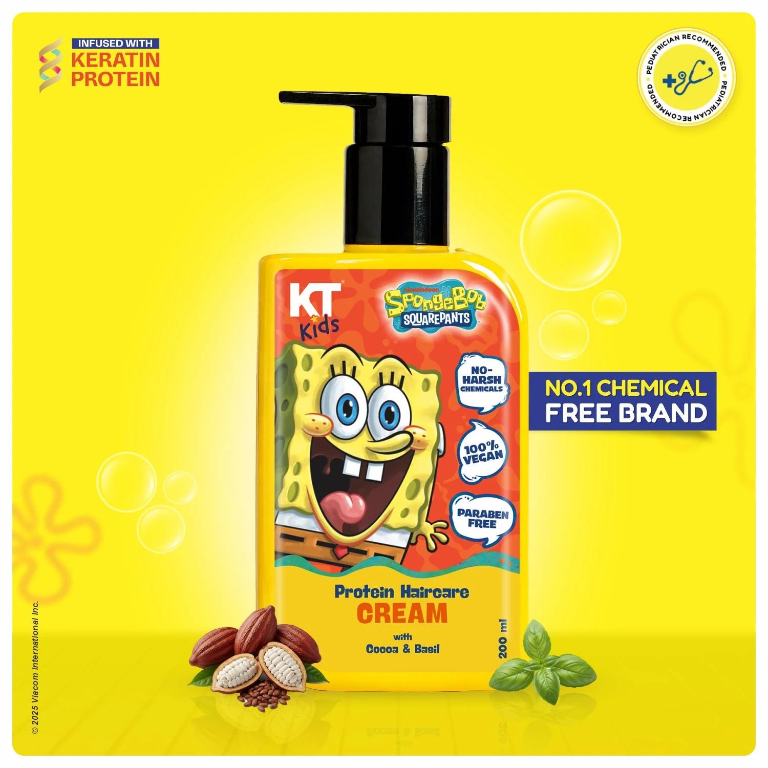Protein Haircare Cream for Kids (3+ Years) | Nourishing & Conditioning Hair Cream for Boys & Girls | 200ml KT KIDS