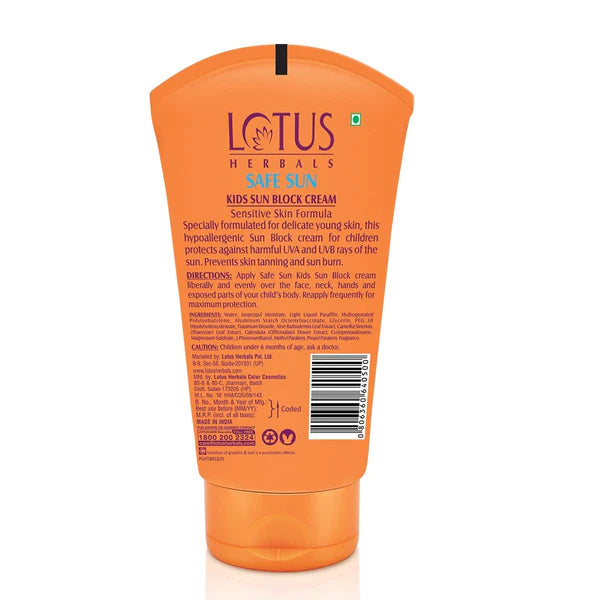 LOTUS HERBALS Kids Sunscreen Cream SPF 25 Lotus Herbal