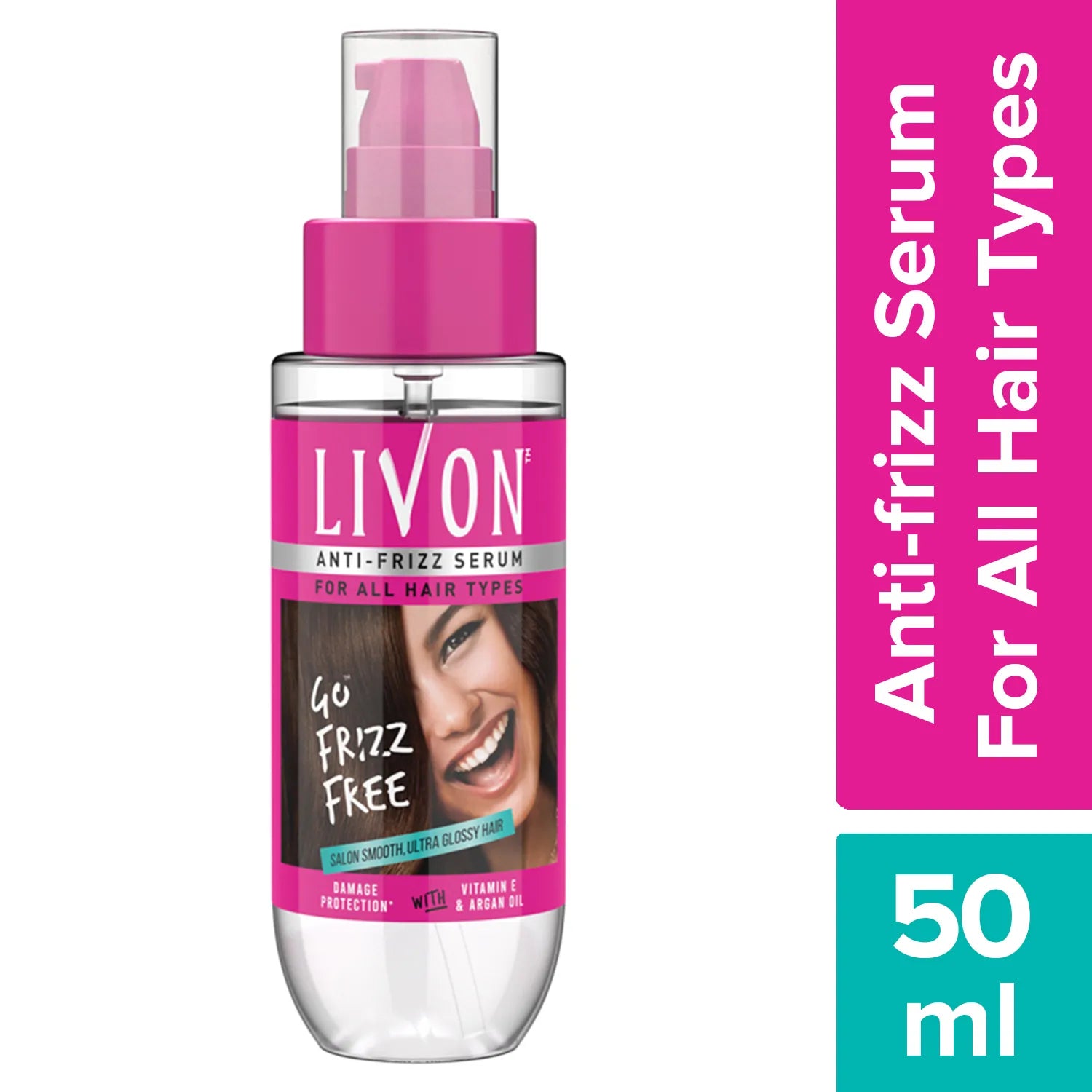 Livon Serum For Women For All Hair Types,For Frizz-Free, Smooth & Glossy Hair, 50 Ml Livon