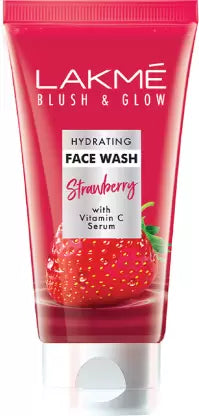 LAKME Blush & Glow Hydrating Strawberry Facewash With Vitamin C  Serum  100g Lakme