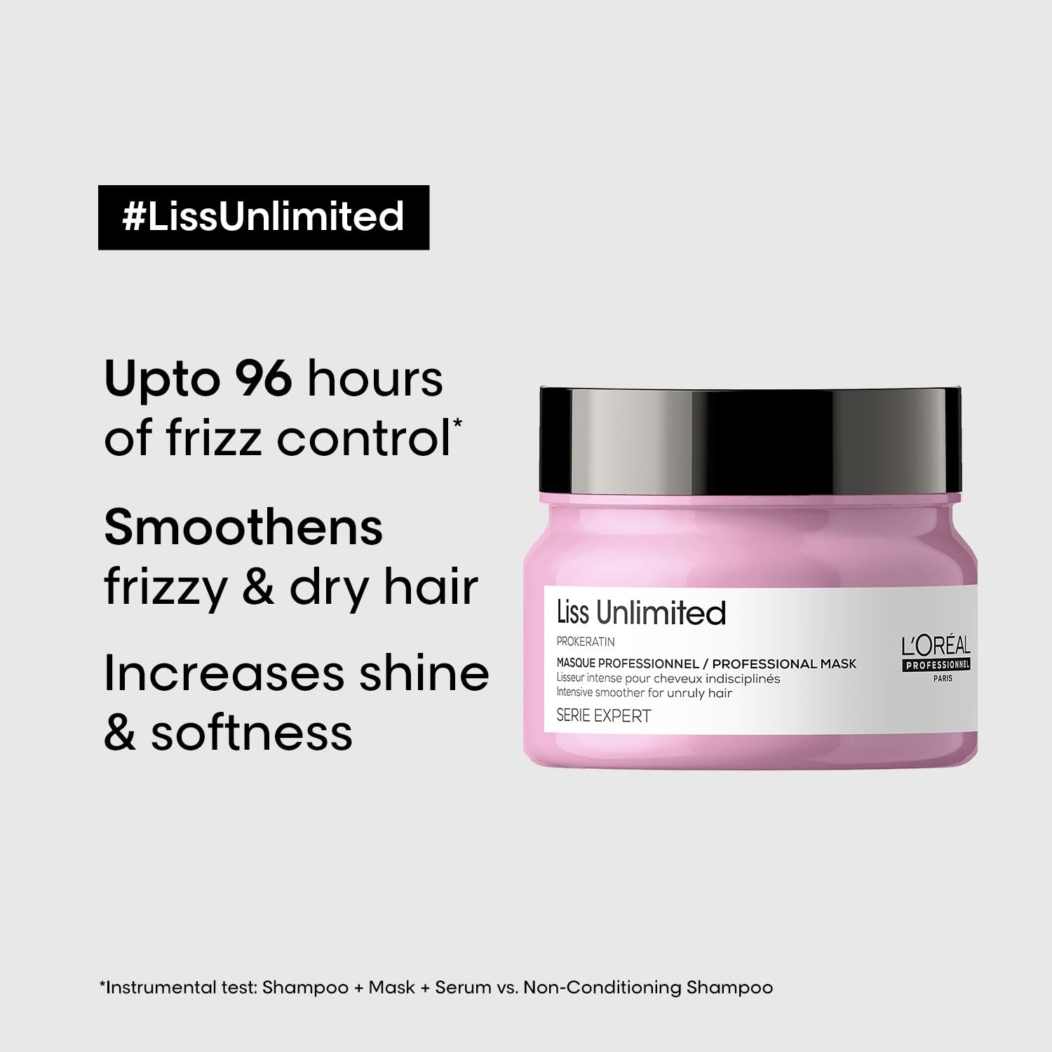 L’Oréal Professionnel Liss Unlimited Hair Mask with Pro-Keratin and Kukui Nut Oil for Rebellious Frizzy Hair, Serie Expert, 250gm L'OREAL PROFESSIONNEL
