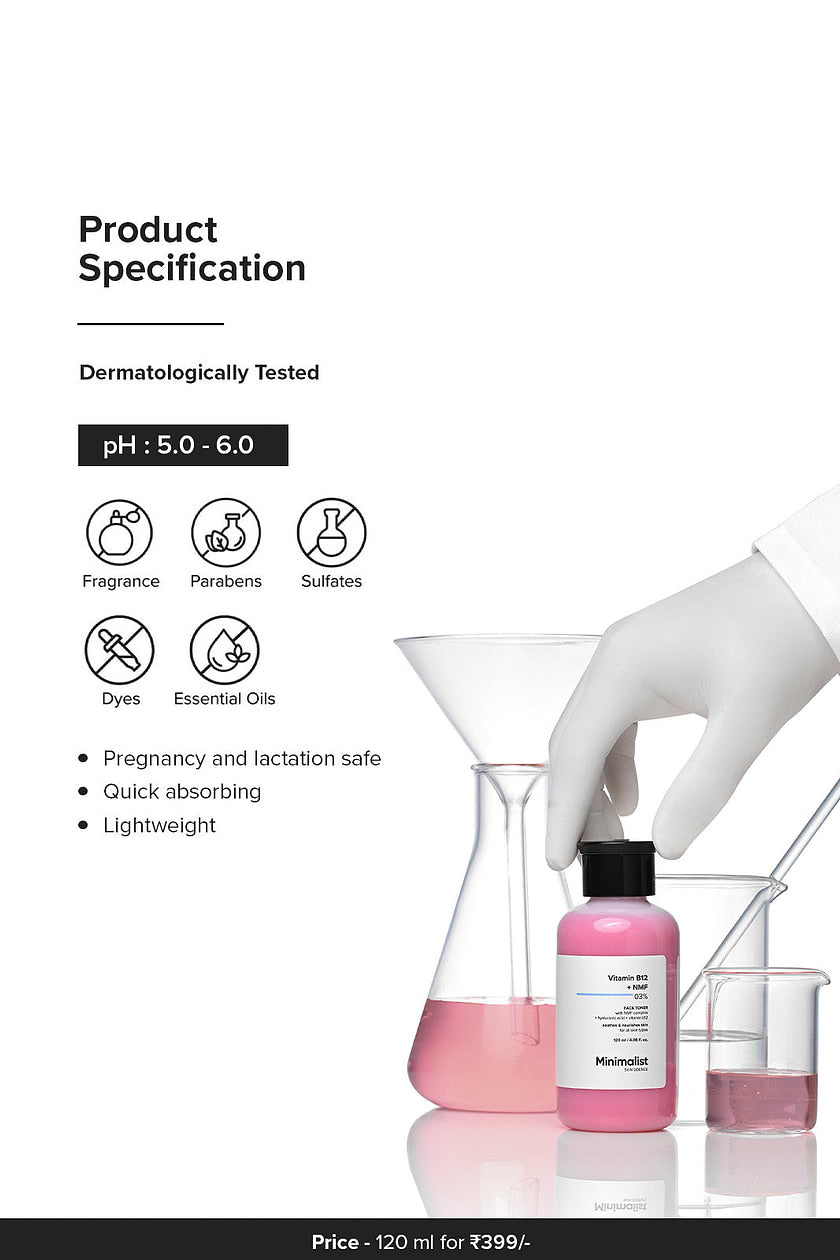 Minimalist Vitamin B12 + NMF 03% Face Toner 120ml MINIMALIST