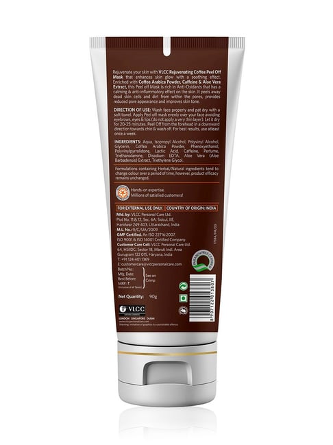 VLCC Rejuvenating Arabica Coffee Peel-Off Mask (90gm) VLCC