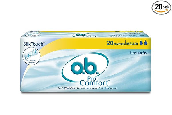 O.B  ProComfort Tampons - Regular (Average Flow, 20 Piece) O.B