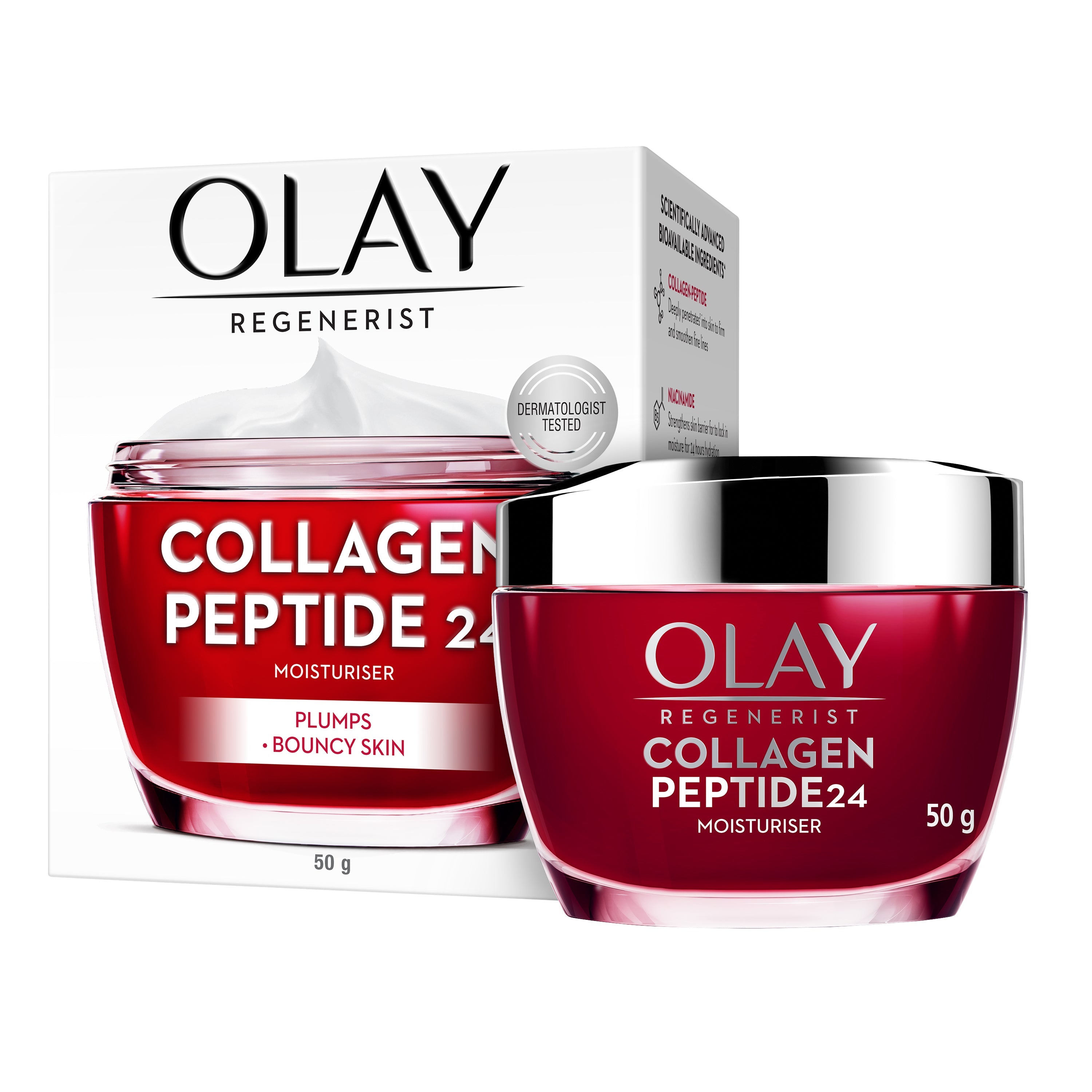 Olay Face Cream: Regenerist Collagen Peptide 24 Moisturiser Olay