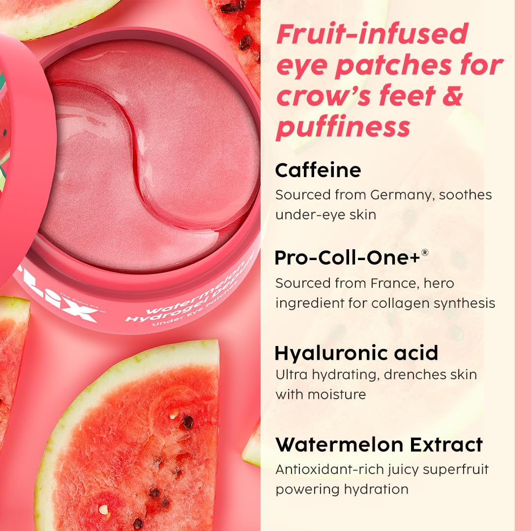 PLIX Watermelon Hydrogel Under Eye Patches 60N Plix