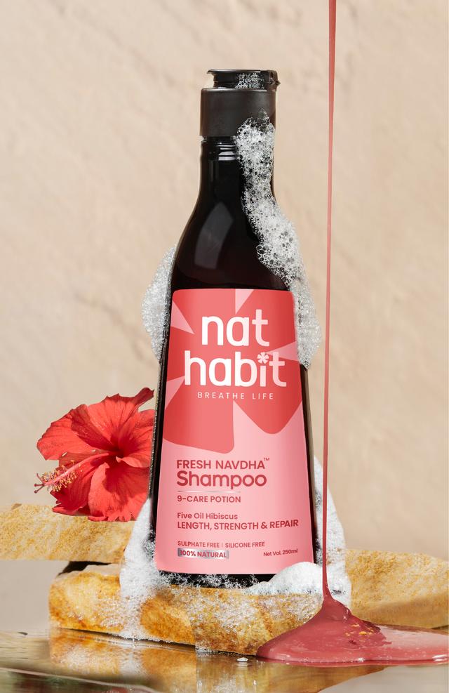 Nat Habit Five Oil Hibiscus Repair Navdha Shampoo 250ml Nat Habitat