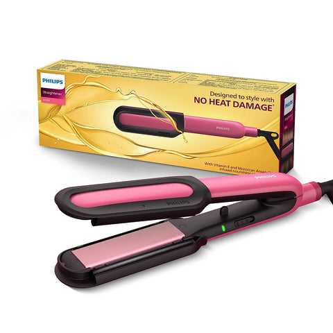 Philips No Heat Damage Hair Straightener BHS507/40 with Vitamin E & Moroccan Oil Philips
