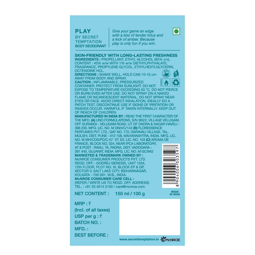 Secret Temptation Play Deodorant 150ml