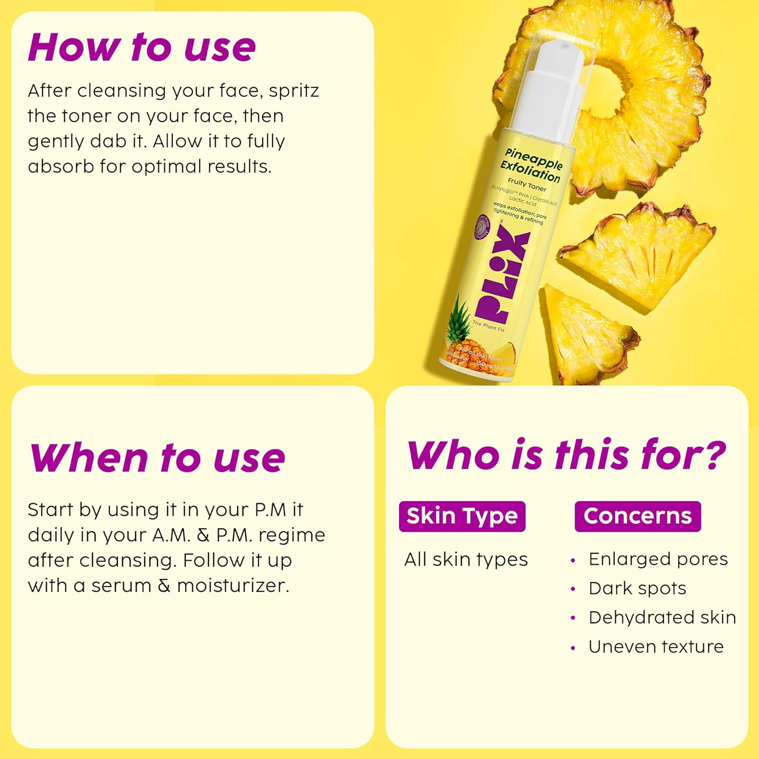 PLIX Pineapple Exfoliation Fruity Toner 150ml Plix