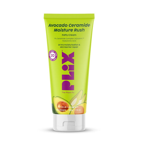 PLIX Avocado Ceramide Moisture Rush Fatty Cream with SPF 20 -50g Plix