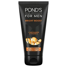 Pond's Men Bright Boost Icy Face Wash for Instant Cooling, Oil Control & Bright Fresh Looking Skin | Deep Cleansing Face Cleanser for Men POND's