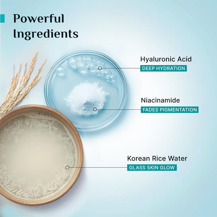 Pilgrim Korean Rice Water Hydra Glow Gel Face Wash | 100ml Pilgrim