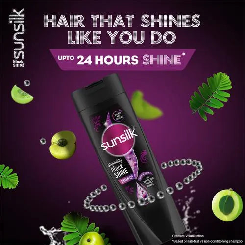 Sunsilk Stunning Black Shine Shampoo(180ml) Sunsilk