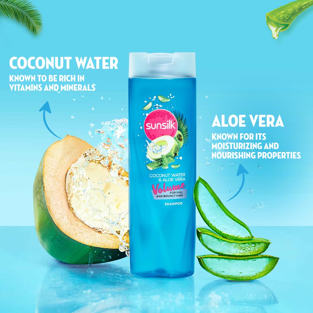 SUNSILK  Coconut Water & Aloe Vera Volume Hair Shampoo 195 ml Sunsilk