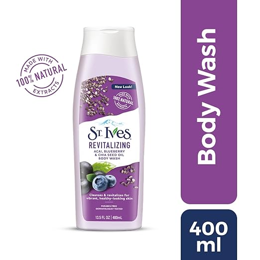  St. Ives Revitalizing  Blueberry & Chia Seed Oil Body Wash  400ml St.Ives