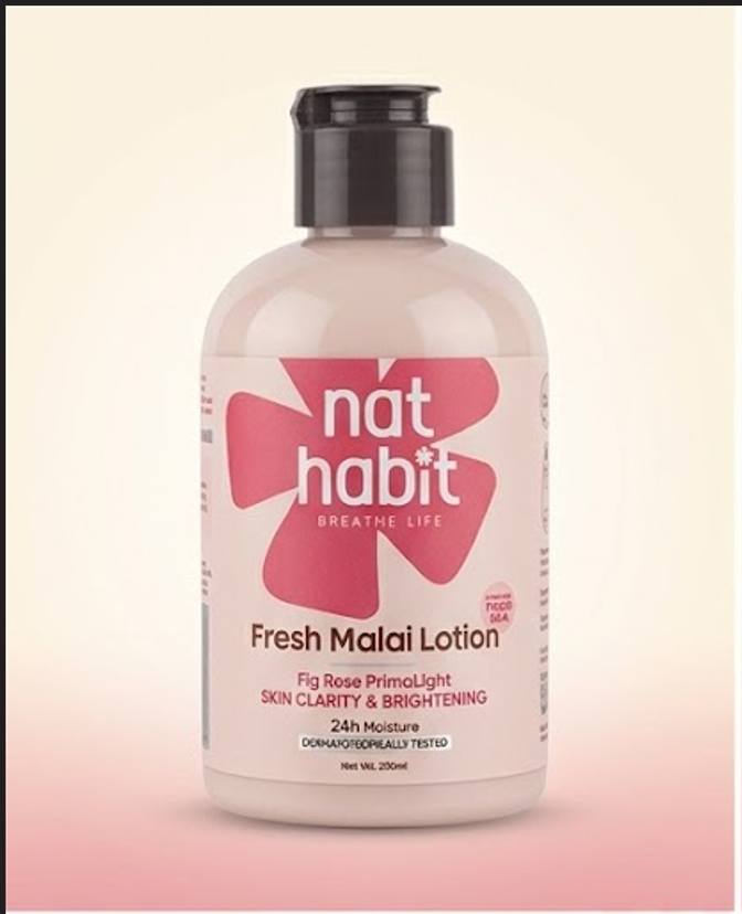 Nat Habit Fig Rose Primalight Fresh malai lotion 200ml Nat Habitat