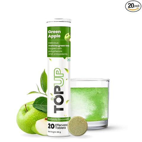 Top Up Green Apple 20 Effervescent Tablets 68g Top Up