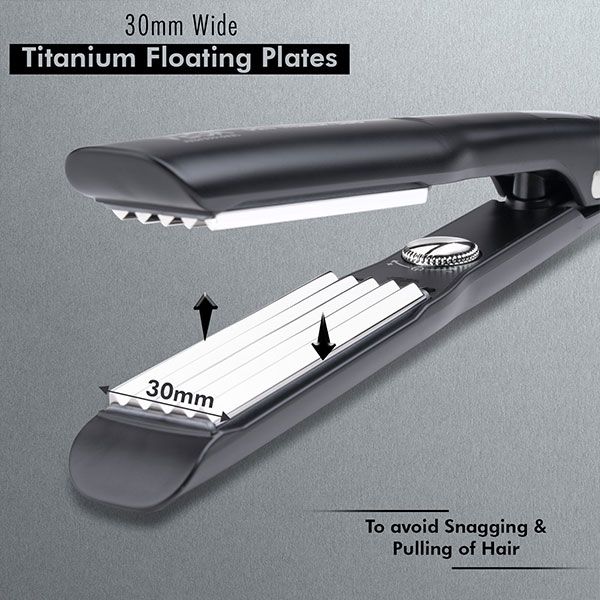 VEGA PROFESSIONAL Pro Titanium Crimp Titanium Hair Crimper- BLACK VEGA PROFESSIONAL