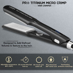 VEGA PROFESSIONAL Pro Titanium Micro Crimp Hair Crimper -BLACK & SILVER VEGA PROFESSIONAL