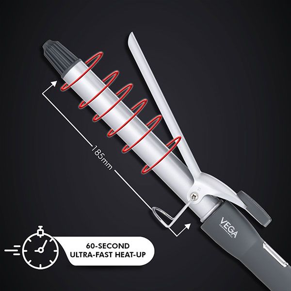 VEGA PROFESSIONAL Pro Cera Curls 25mm Curling Tong VEGA PROFESSIONAL