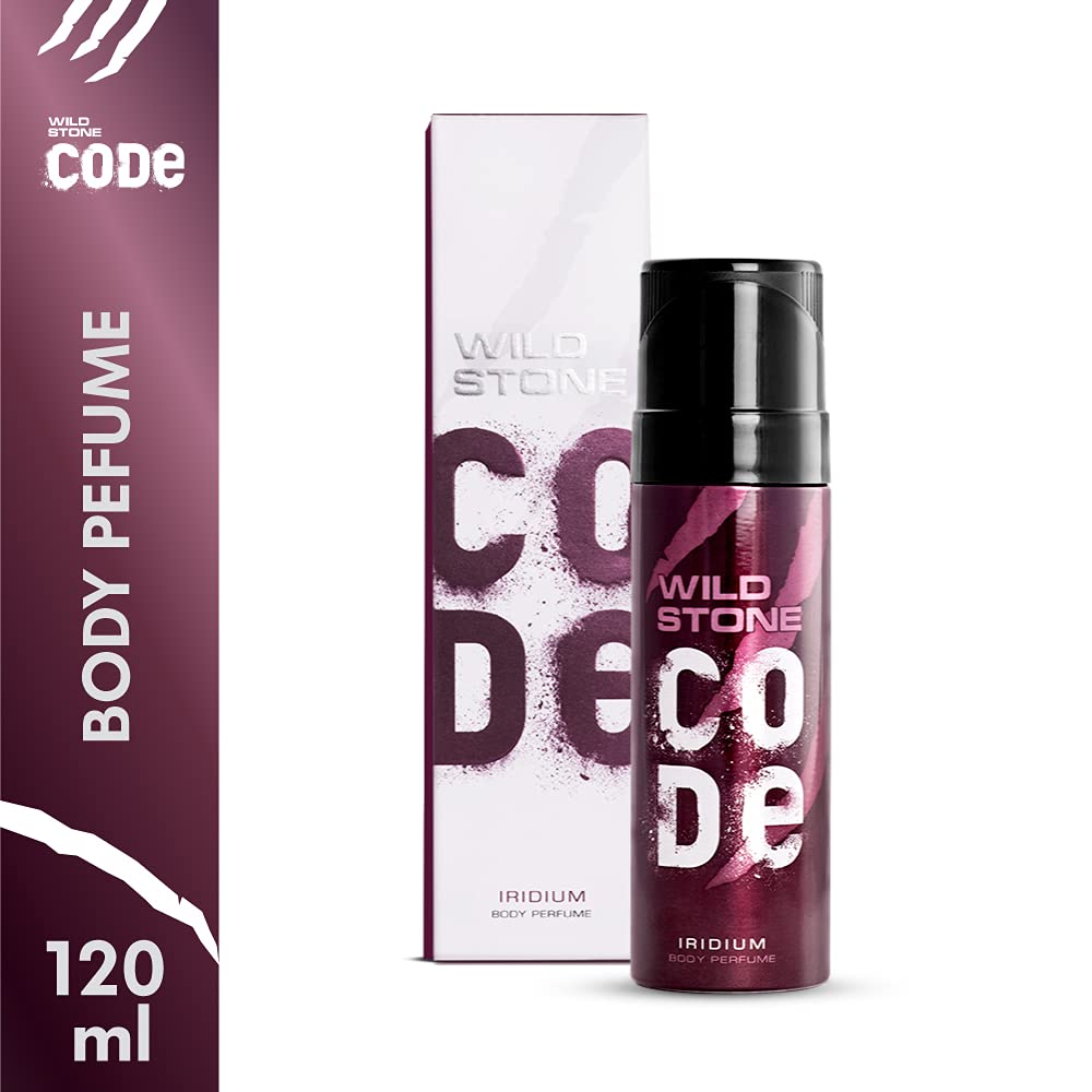 WILD STONE CODE Iridium No Gas Scented Body Spray Perfume For Men, Long Lasting Masculine Fragrance For Office Wear, 120Ml ( PACK OF 2)