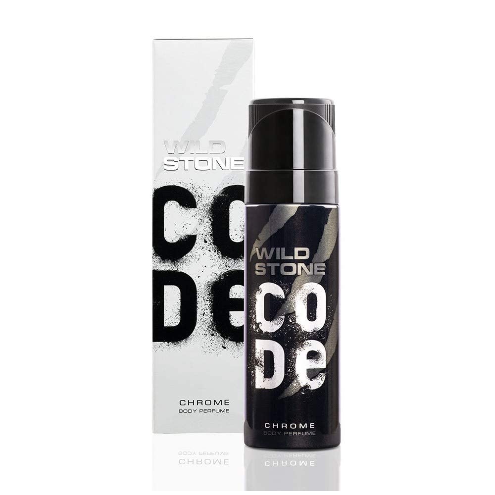 Wild Stone Code Chrome No Gas Body Perfume for Men, Long Lasting Masculine Fragrance for Office Wear - 150 ml ( PACK OF 2 )