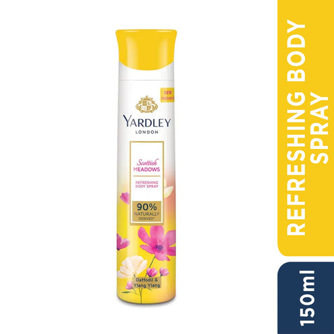 YARDLEY LONDON Scattish Meadows Refreshing Body Spray Daffodil & Ylang Ylag 1.50 ml. YARDLEY LONDON