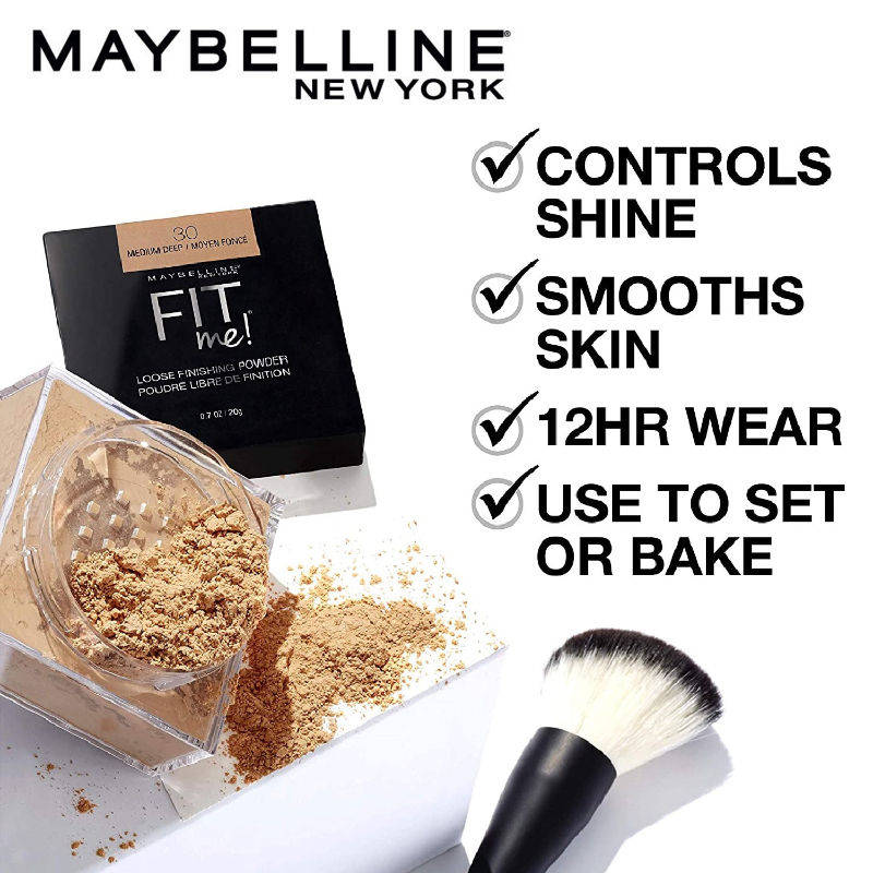 Maybelline New York Fit Me Loose Finishing Powder, Silky & Lightweight Powder Maybelline