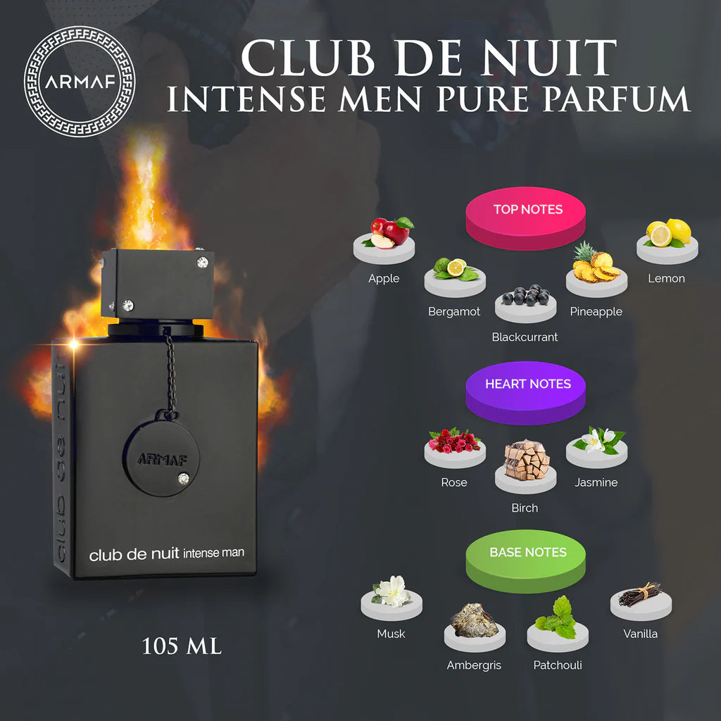ARMAF  Club De Nuit Intense Eau  De Toilette For Man 105ML Beauty Bumble
