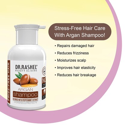Argan Shampoo - Deeply Nourishes |Controls Frizz |Hydrates Hair | Adds Shine Dr. Rashel