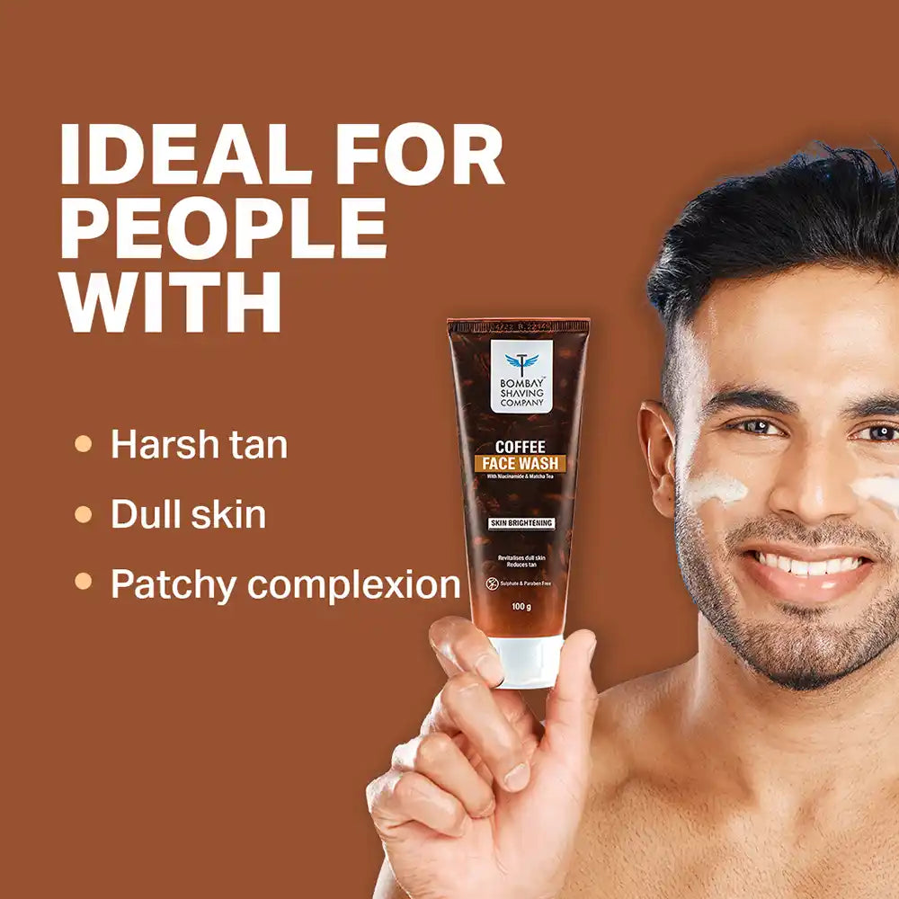 Bombay Shaving Company Coffee Face Wash With Niacinamide & Matcha Tea 100g Bombay Shaving Company