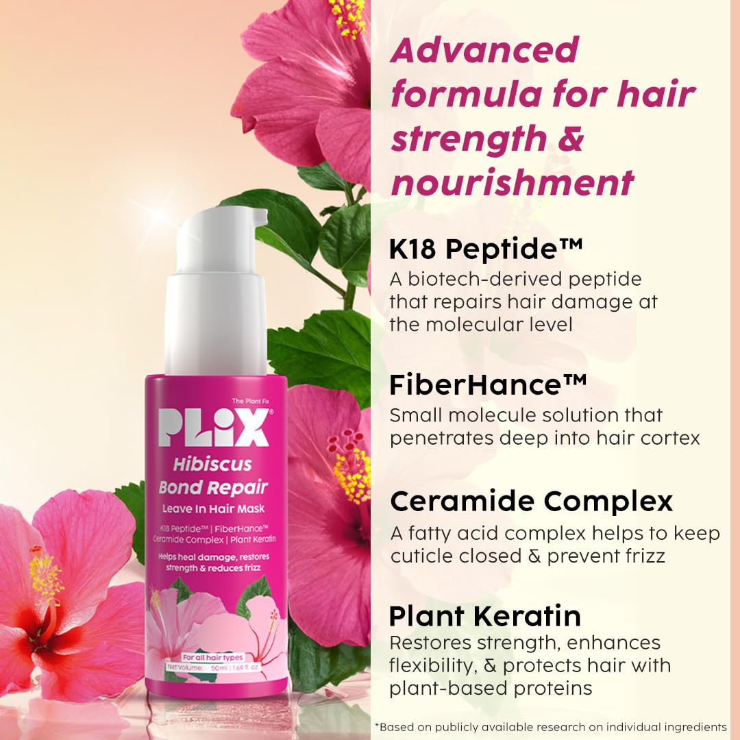 Plix Hibiscus Bond Repair Leave In Hair Mask 50ml PLIX