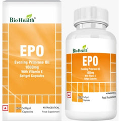 Bio Health Evening Primrose Oil 1000mg with Vitamin E (60 Capsules) Bio Health