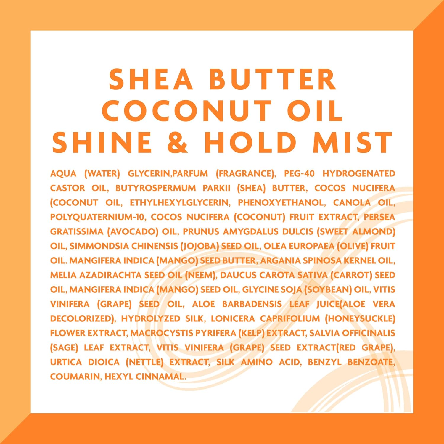 CANTU Shea Butter Coconut Oil Shine and Hold Mist, 8.4 fl oz 237 ml Cantu