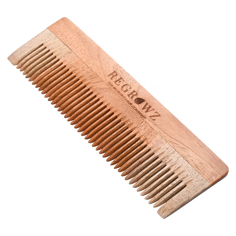 REGROWZ Regular 100% Neem Wood Comb Beauty Bumble