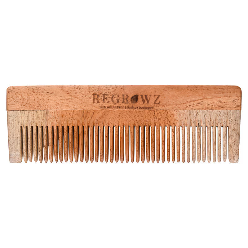REGROWZ Regular 100% Neem Wood Comb Beauty Bumble