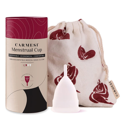 CARMESI Menstrual Cup Biocompatible Medical-Grade Silicone Cups Size - S CARMESI