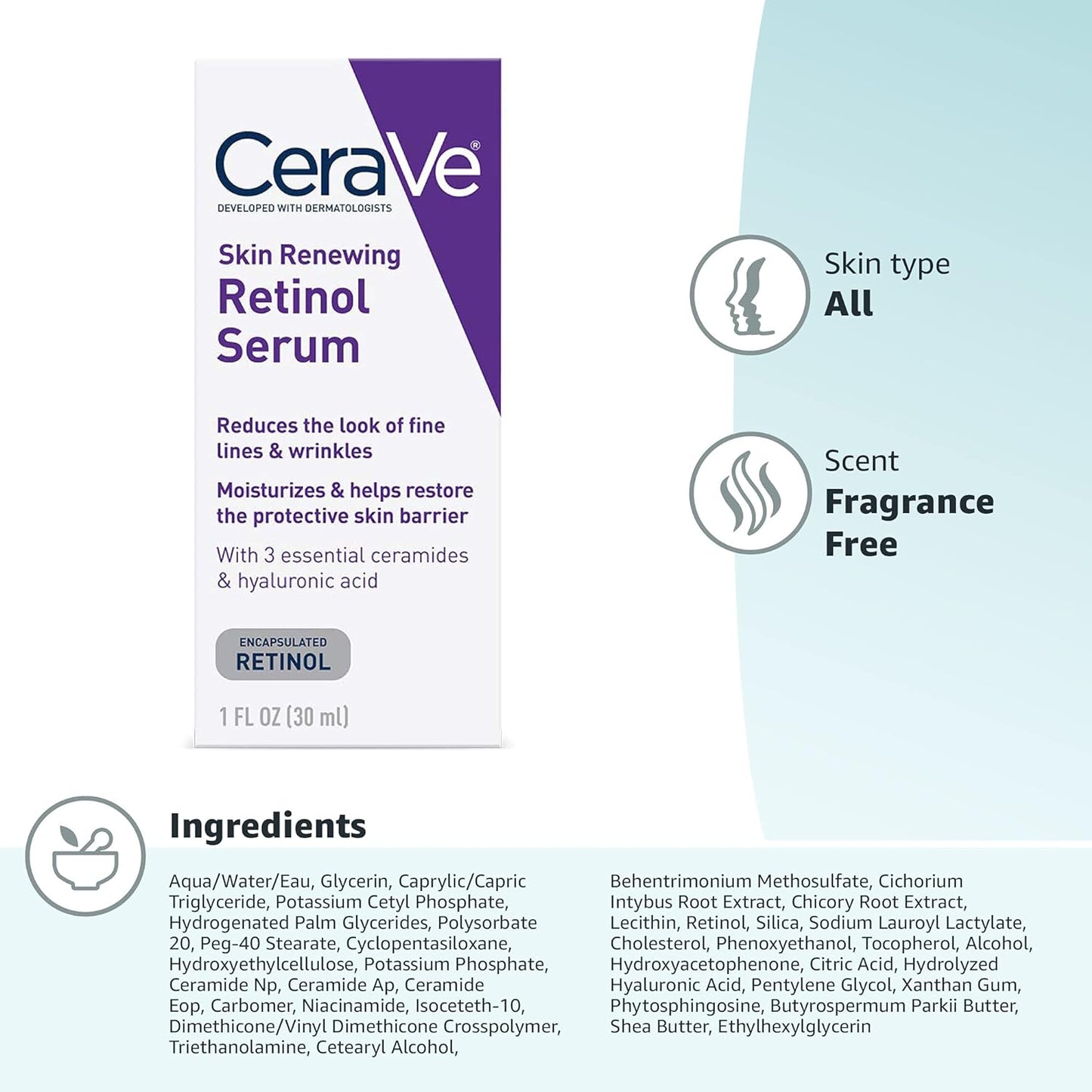 Cerave Skin Renewing Retinol Serum -30ml Cerave