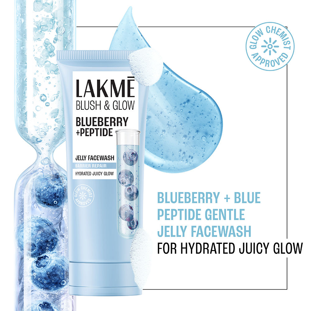 LAKME blush and glow BLUEBERRY PEPTIDE FACE WASH 50G Lakme