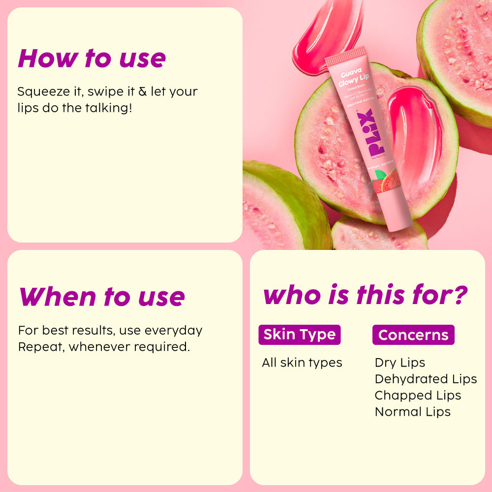 Plix Guava Glowy Lip Tinted Balm 10g PLIX