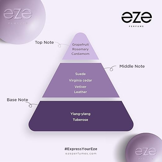 Eze AWE Eau de Parfum for Women 75ML | Long-Lasting Luxury Perfume | Fruity Grapefruit, Rosemary & Cardamom | Floral Ylang & Tuberose | Woody Leather, Cedar & Vetiver Base | Premium EDP Fragrance eze