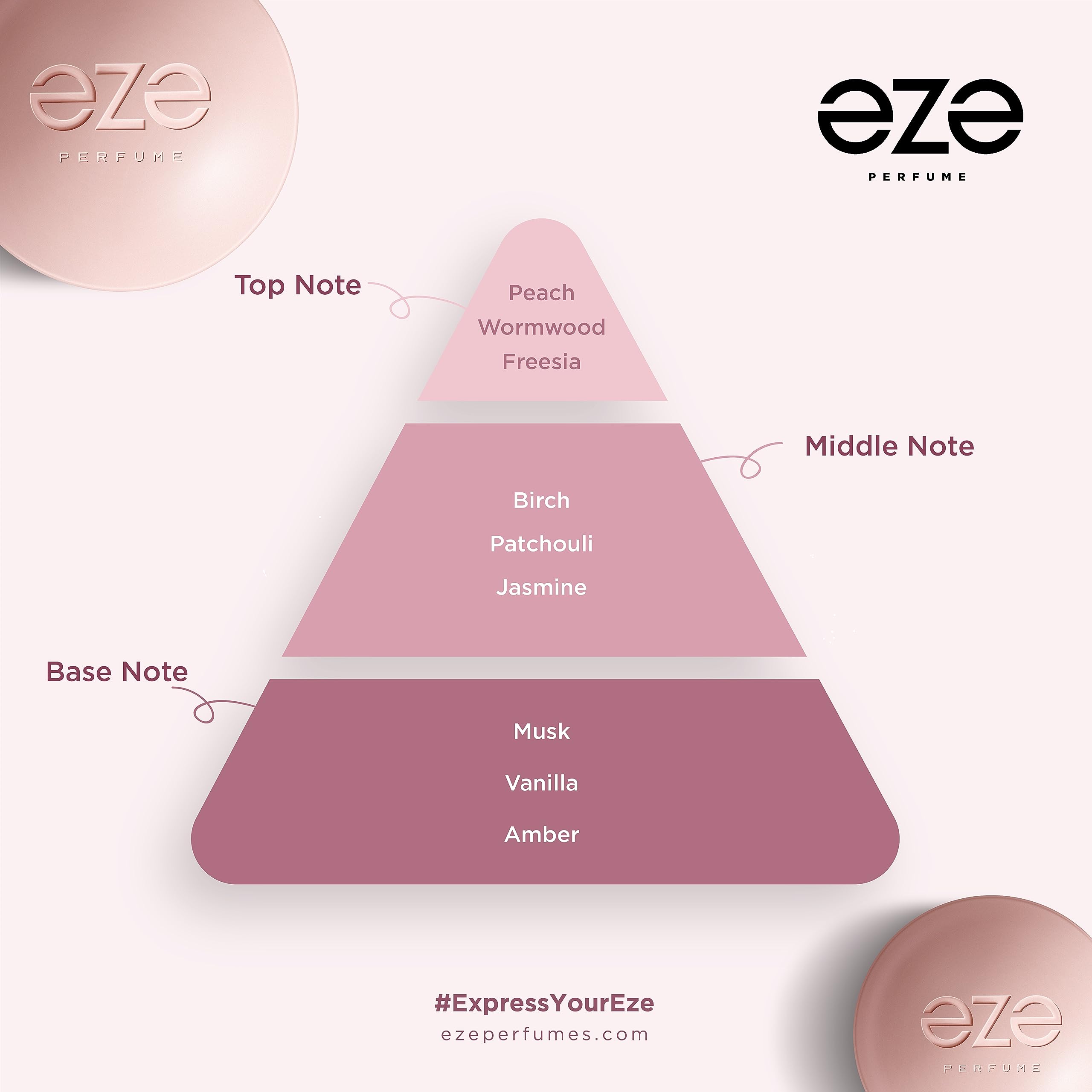 Eze FLOW Eau de Parfum for Women 75ML | Long-Lasting Luxury Perfume | Elegant Peach, Freesia & Rose | Warm Sandalwood, Musk & Vanilla Base | Premium Floral & Woody Fragrance | Captivating Scent | EDP eze