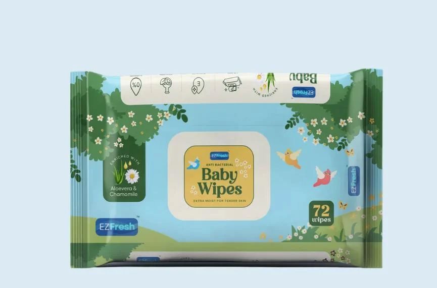 Ezfresh Baby Wipes Enriched with Aloe Vera 72 Wipes Ezfresh