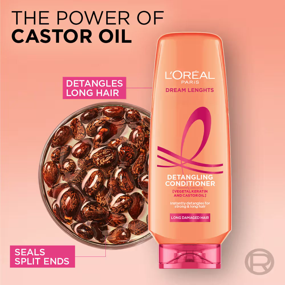 L'Oreal Paris Dream Lengths Detangling Conditioner For Long Damaged Hair 175ml Loreal Paris