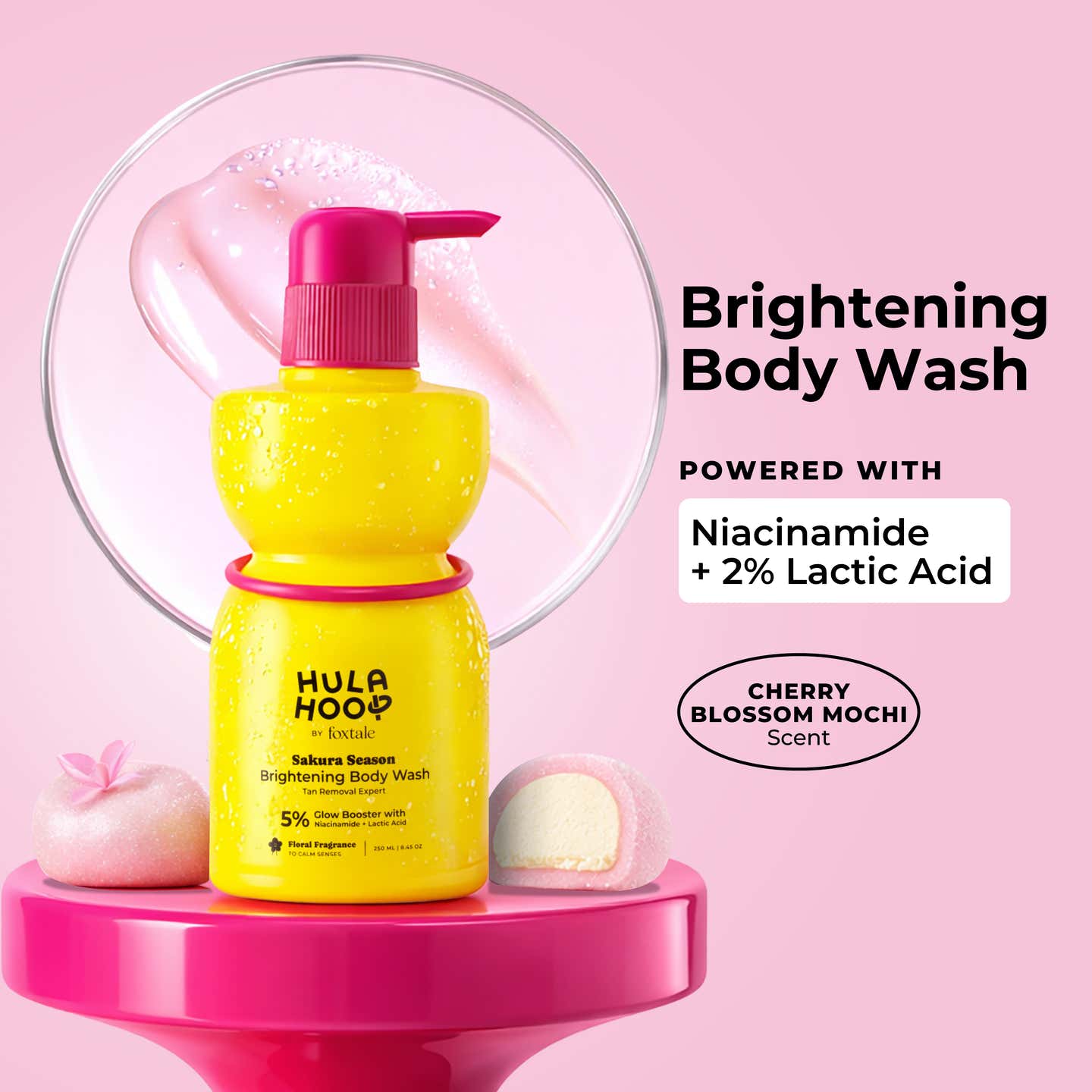 Foxtale De-Tan Brightening Body Wash | Glycolic Acid & Niacinamide for Glowing Skin | Removes Tan & Evens Skin | 6+ hrs odour control | SLS-Free | Body Wash for Women & Men | All Skin Type | 250 ml FOXTALE