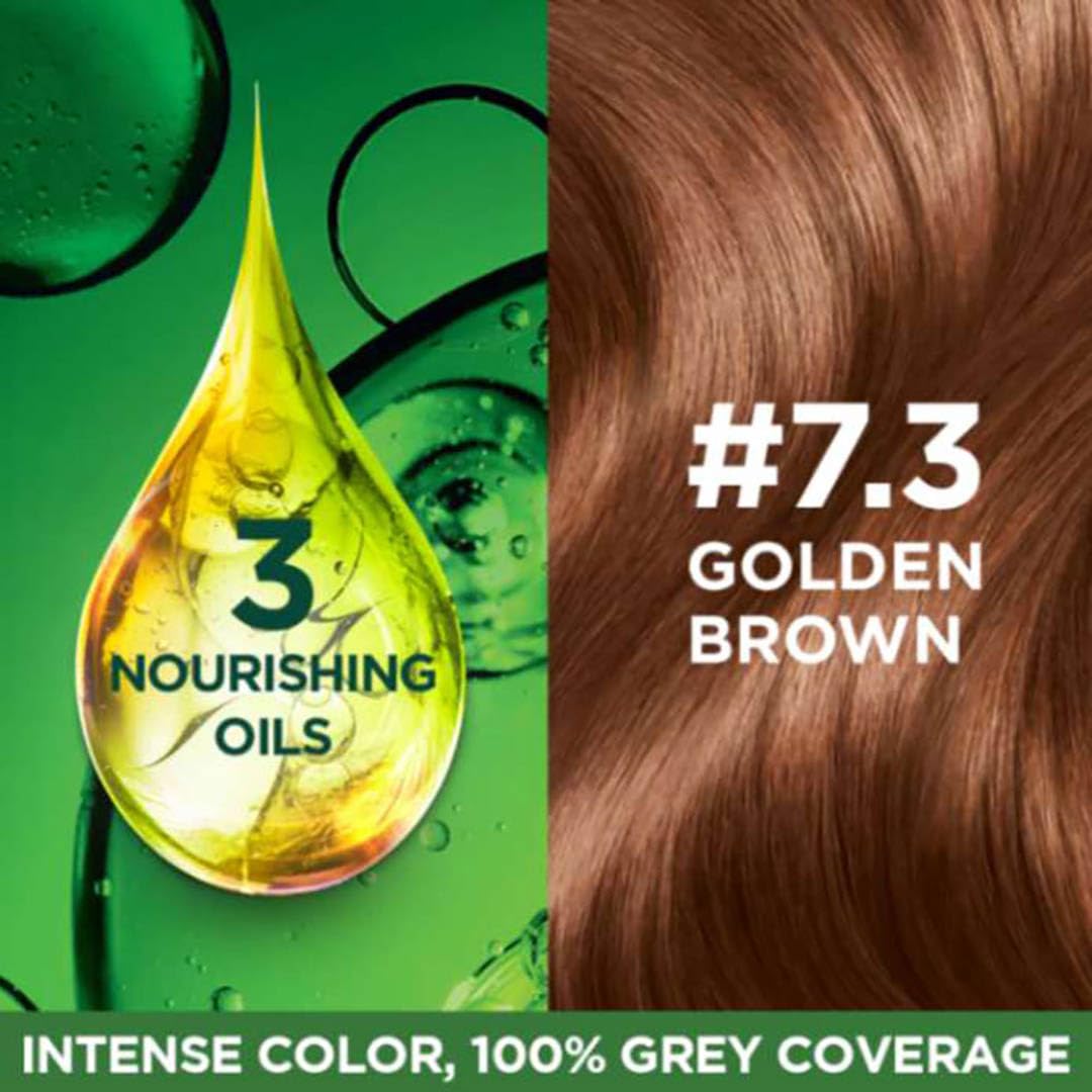 GARNIER Color Naturals With 3 Oils+ Fruit Serum 7.3 Golden Brown 55ml+50g Garnier