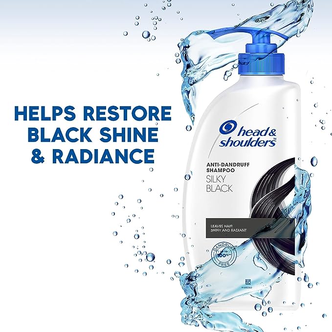 HEAD & SHOULDERS Anti-Dandruff Silky Black Leave Hair Shiny And Radiant 650 ml Head & Shoulder