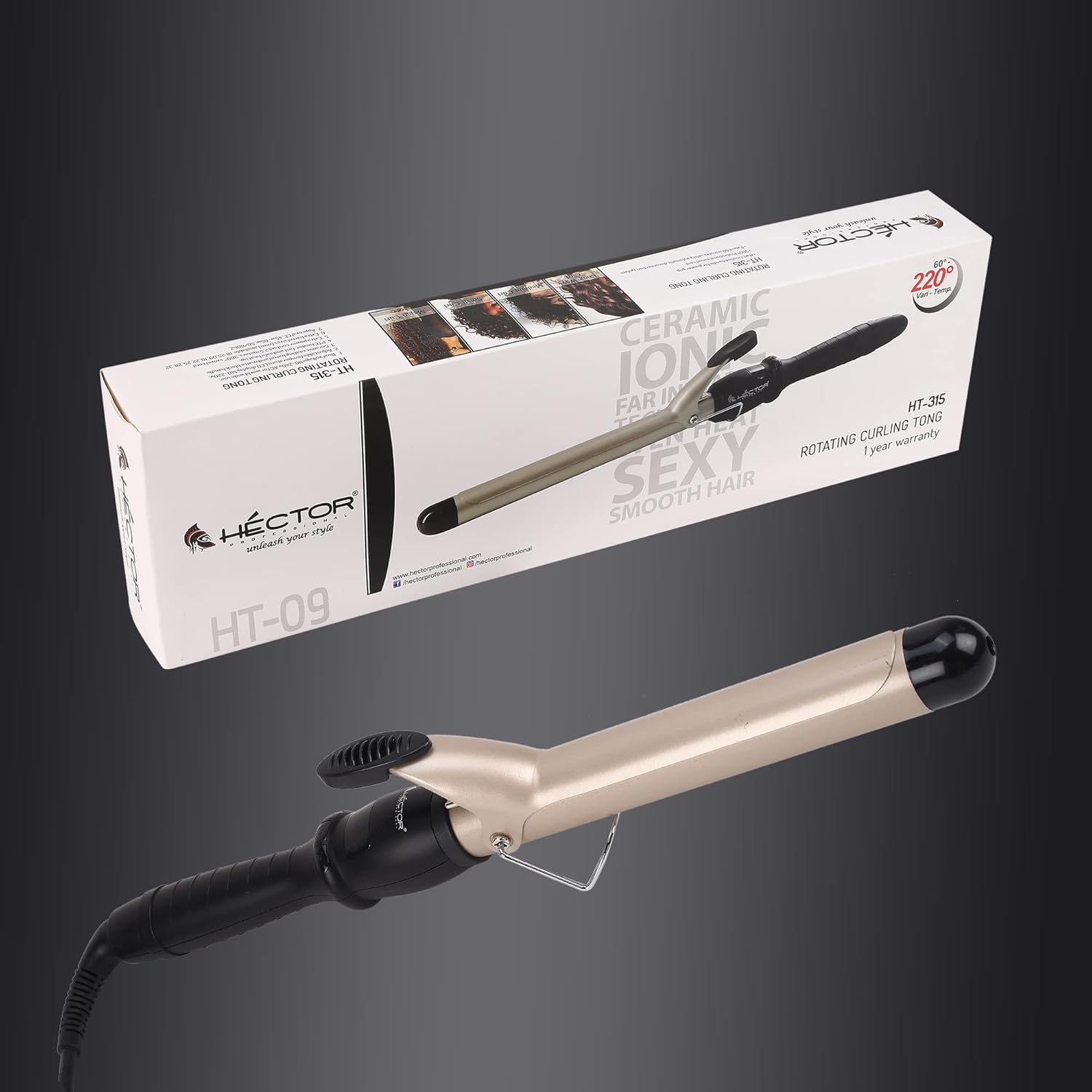 HECTOR Rotating Curling Iron Tong HT-CT 315 09mm HECTOR